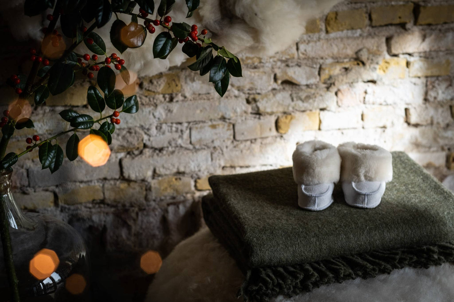 Sheepskin Baby Booties