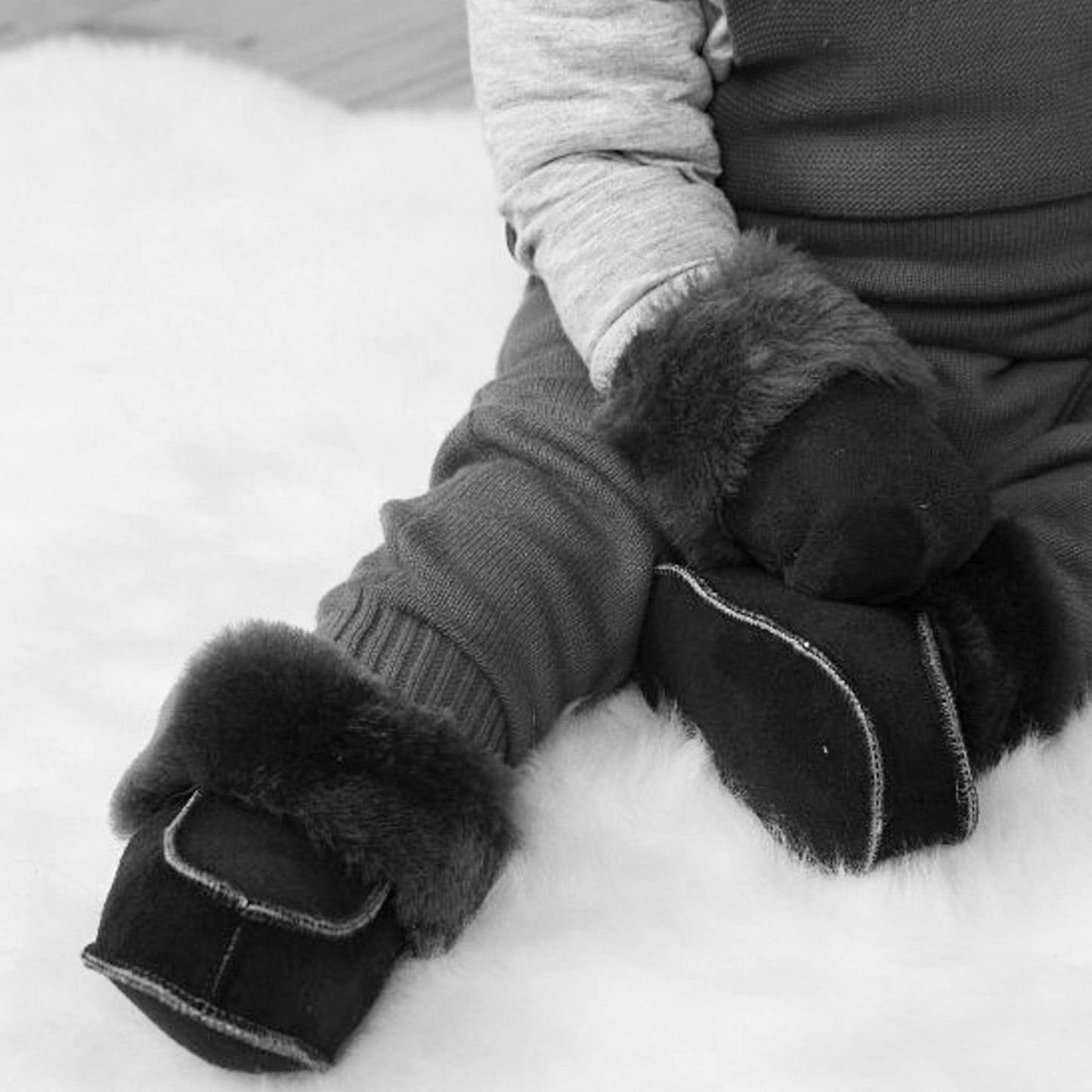 Sheepskin Baby Booties